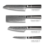 KASAI KOGATANA FIVE | Essential 5 pcs Knife set | 4 Knives with Magnetic Wood Block